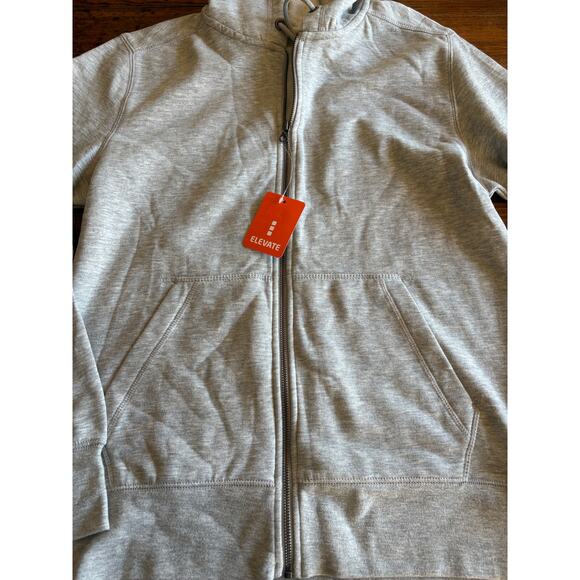 NWT Vizzy Hard Seltzer Unisex Hoodie Fleece Zip Jacket Heather Gray MED - Picture 5 of 10